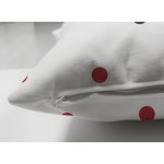 Çift Taraflı Beyaz Zeminli Renkli Puantiyeli Dijital Baskılı Modern Süet Yastık Kırlent Kılıfı Realhomes