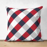 Çift Taraflı Beyaz Zemin Üzerinde Renkli Geometrik Desenli Dijital Baskılı Modern Süet Yastık Kılıfı Realhomes