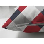 Çift Taraflı Beyaz Zemin Üzerinde Renkli Geometrik Desenli Dijital Baskılı Modern Süet Yastık Kılıfı Realhomes