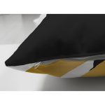 Çift Taraflı Beyaz Zemin Üzerinde Gold Detaylı Geometrik Çizim Modern Süet Yastık Kırlent Kılıfı Realhomes