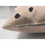 Çift Taraflı Renkli Zemin Üzerinde Siyah Geometrik Çizimli Dijital Baskılı Modern Süet Yastık Kılıfı Realhomes