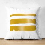 - Suet-K-7669-Gorsel1 - Realhomes  Çift Taraflı Beyaz Zemin Üzerinde Gold Detaylı Geometrik Çizim Modern Süet Yastık Kırlent Kılıfı Realhomes