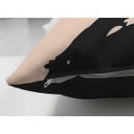 - Suet-K-7673-Gorsel3 - Realhomes Çift Taraflı Pastel Zemin Üzerinde Gold Detaylı Yaprak Desenli Modern Süet Yastık Kırlent Kılıfı Realhomes