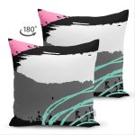 - Suet-K-7679-Gorsel2 - Realhomes Çift Taraflı Beyaz Zeminli Renkli Soyut Çizim Dijital Baskılı Modern Süet Yastık Kırlent Kılıfı Realhomes