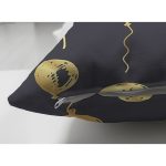 - Suet-K-7691-Gorsel3 - Realhomes Çift Taraflı Siyah Zemin Üzerinde Gold Detaylı Balon Çizimli Modern Süet Yastık Kırlent Kılıfı Realhomes