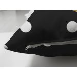 - Suet-K-7697-Gorsel3 - Realhomes Çift Taraflı Siyah Zemin Üzerinde Gold Detaylı Sweet Holiday Yazılı Süet Yastık Kırlent Kılıfı Realhomes