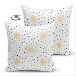 - Suet-K-7712-Gorsel2 - Realhomes Çift Taraflı Beyaz Zeminli Gold Detaylı Kartanesi Dijital Baskılı Modern Süet Yastık Kırlent Kılıfı Realhomes