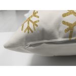 Çift Taraflı Renkli Zemin Üzerinde Gold Detaylı Kartanesi Desenli Süet Yastık Kırlent Kılıfı Realhomes