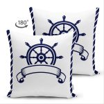 - Suet-K-7726-Gorsel2 - Realhomes Çift Taraflı Beyaz Zemin Üzerinde Modern Dümen Desenli Süet Yastık Kırlent Kılıfı Realhomes