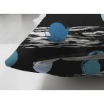 Çift Taraflı Siyah Zeminli Renkli Puantiyeli Dijital Baskılı Modern Süet Yastık Kırlent Kılıfı Realhomes