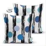 - Suet-K-7732-Gorsel2 - Realhomes Çift Taraflı Beyaz Zeminli Renkli Puantiyeli Dijital Baskılı Modern Süet Yastık Kırlent Kılıfı Realhomes