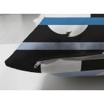 Çift Taraflı Siyah Zemin Üzerinde Beyaz Puantiyeli Dijital Baskılı Modern Süet Yastık Kırlent Kılıfı Realhomes