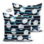 Çift Taraflı Renkli Zeminli Renkli Puantiyeli Dijital Baskılı Modern Süet Yastık Kırlent Kılıfı Realhomes