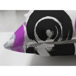 Çift Taraflı Beyaz Zeminli Renkli Yuvarlak Desenli Dijital Baskılı Modern Süet Yastık Kırlent Kılıfı Realhomes