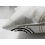 Çift Taraflı Beyaz Zemin Üzerinde Renkli Geometrik Şekilli Dijital Baskılı Modern Süet Yastık Kılıfı Realhomes