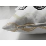 Çift Taraflı Beyaz Zeminli Renkli Zigzag Desenli Dijital Baskılı Modern Süet Yastık Kırlent Kılıfı Realhomes