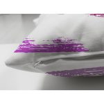 Çift Taraflı Beyaz Zemin Üzerinde Soyut Renkli Çizgili Süet Yastık Kırlent Kılıfı Realhomes