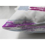 Çift Taraflı Beyaz Zemin Üzerinde Renkli Çizgili Dijital Baskılı Modern Süet Yastık Kırlent Kılıfı Realhomes