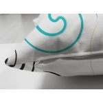 Çift Taraflı Beyaz Zemin Üzerinde Modern Çizgili Dijital Baskılı Modern Süet Yastık Kırlent Kılıfı Realhomes