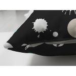 Çift Taraflı Siyah Zeminli Renkli Puantiyeli Dijital Baskılı Modern Süet Yastık Kırlent Kılıfı Realhomes