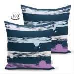 - Suet-K-7766-Gorsel2 - Realhomes Çift Taraflı Siyah Zemin Üzerinde Modern Çizgili Dijital Baskılı Modern Süet Yastık Kırlent Kılıfı Realhomes