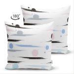 - Suet-K-7773-Gorsel2 - Realhomes Çift Taraflı Beyaz Zeminli Renkli Puantiyeli Dijital Baskılı Modern Süet Yastık Kırlent Kılıfı Realhomes