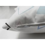 Çift Taraflı Beyaz Zemin Üzerinde Renkli Geometrik Desenli Dijital Baskılı Modern Süet Yastık Kılıfı Realhomes