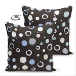 - Suet-K-7777-Gorsel2 - Realhomes Çift Taraflı Siyah Zemin Üzerinde Renkli Modern Geometrik Desenli Süet Yastık Kırlent Kılıfı Realhomes