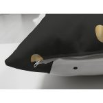 Çift Taraflı Beyaz Zemin Üzerinde Gold Detaylı Modern Manzara Desenli Süet Yastık Kırlent Kılıfı Realhomes