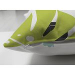 Çift Taraflı Beyaz Zemin Üzerinde Modern Renkli Yaprak Desenli Modern Süet Yastık Kırlent Kılıfı Realhomes