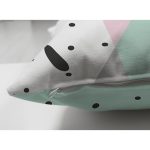 Çift Taraflı Beyaz Zeminli Renkli Modern Desenli Dijital Baskılı Modern Süet Yastık Kırlent Kılıfı Realhomes