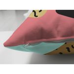 Çift Taraflı Renkli Zemin Üzerinde Gold Detaylı Modern Desenli Modern Süet Yastık Kırlent Kılıfı Realhomes