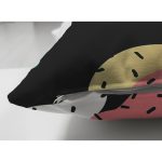 Çift Taraflı Renkli Zemin Üzerinde Gold Detaylı Modern Desenli Modern Süet Yastık Kırlent Kılıfı Realhomes