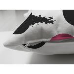 Çift Taraflı Beyaz Zeminli Renkli Puantiye Desenli Dijital Baskılı Modern Süet Yastık Kırlent Kılıfı Realhomes