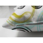 Çift Taraflı Beyaz Zemin Üzerinde Renkli Zigzag Desenli Geometrik Desenli Süet Yastık Kırlent Kılıfı Realhomes