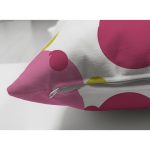 Çift Taraflı Beyaz Zemin Üzerinde Siyah Modern Çizgili Renkli Puantiyeli Süet Yastık Kırlent Kılıfı Realhomes