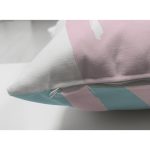 Çift Taraflı Beyaz Zemin Üzerinde Renkli Soyut Desenli Süet Yastık Kırlent Kılıfı Realhomes