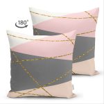 - Suet-K-7829-Gorsel2 - Realhomes Çift Taraflı Pastel Zemin Üzerinde Gold Renkli Modern Çizgili Modern Süet Yastık Kırlent Kılıfı Realhomes