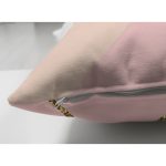 Çift Taraflı Pastel Zemin Üzerinde Gold Detaylı Modern Çizgili Modern Süet Yastık Kırlent Kılıfı Realhomes