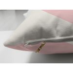 Çift Taraflı Pastel Zeminli Üzerinde Gold Renkli Modern Çizgili Modern Süet Yastık Kırlent Kılıfı Realhomes