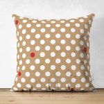 - Suet-K-7852-Gorsel1 - Realhomes Çift Taraflı Renkli Zeminli Beyaz Puantiyeli Dijital Baskılı Modern Süet Yastık Kırlent Kılıfı Realhomes