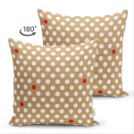 - Suet-K-7852-Gorsel2 - Realhomes Çift Taraflı Renkli Zeminli Beyaz Puantiyeli Dijital Baskılı Modern Süet Yastık Kırlent Kılıfı Realhomes