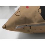 Çift Taraflı Renkli Zeminli Modern Çorap Desenli Dijital Baskılı Modern Süet Yastık Kırlent Kılıfı Realhomes