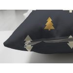 Çift Taraflı Renkli Zeminli Çam Ağacı Desenli Dijital Baskılı Modern Süet Yastık Kırlent Kılıfı Realhomes