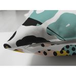 - Suet-K-7885-Gorsel3 - Realhomes Çift Taraflı Beyaz Zemin Üzerinde Renkli Çizimli Geometrik Desen Süet Yastık Kırlent Kılıfı Realhomes