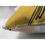 Çift Taraflı Rengarenk Pastel Zemin Üzerinde Siyah Çiçek Desenli Modern Süet Yastık Kırlent Kılıfı Realhomes