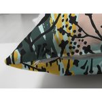 Çift Taraflı Beyaz Zemin Üzerinde Pastel Rengarenk Çiçek Desenli Modern Süet Yastık Kırlent Kılıfı Realhomes