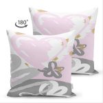 - Suet-K-7901-Gorsel2 - Realhomes Çift Taraflı Renkli Zemin Üzerinde Soyut Çizimli Kalp Desenli Modern Süet Yastık Kırlent Kılıfı Realhomes