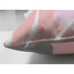 Çift Taraflı Renkli Zemin Üzerinde Kalp Desenli Dijital Baskılı Modern Süet Yastık Kırlent Kılıfı Realhomes