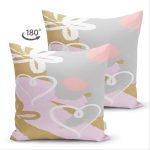 - Suet-K-7905-Gorsel2 - Realhomes Çift Taraflı Renkli Zemin Üzerinde Soyut Çizimli Kalp Desenli Modern Süet Yastık Kırlent Kılıfı Realhomes